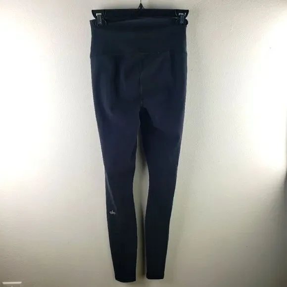 Women's ALO Black Preowned Cut Out Stretchy Yoga Pants Size XS - Picture 5 of 12